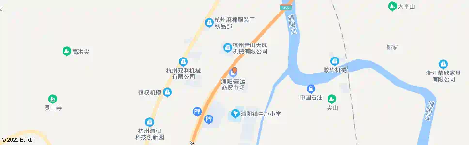 杭州浦阳商贸城_公交站地图_杭州公交_妙搜公交查询2025