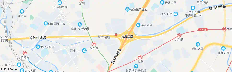杭州德胜东路药香路口_公交站地图_杭州公交_妙搜公交查询2025