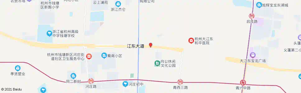 杭州江东大道向公村口_公交站地图_杭州公交_妙搜公交查询2025