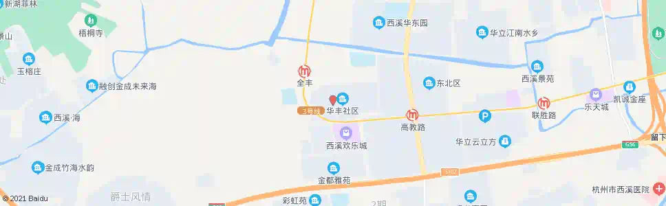 杭州华丰苑_公交站地图_杭州公交_妙搜公交查询2025