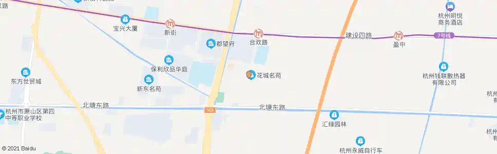 杭州东南花城名苑_公交站地图_杭州公交_妙搜公交查询2025
