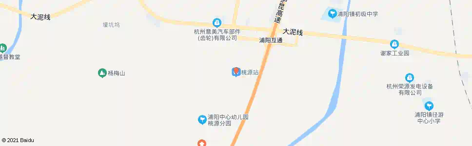 杭州桃园_公交站地图_杭州公交_妙搜公交查询2025