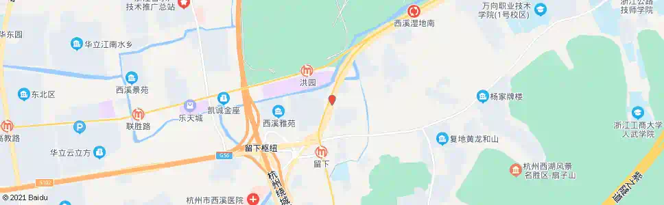杭州留下北(BRT)_公交站地图_杭州公交_妙搜公交查询2025