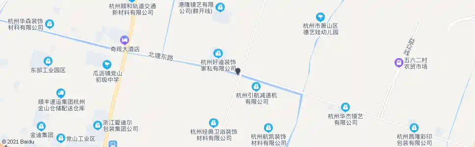 杭州党山北桥_公交站地图_杭州公交_妙搜公交查询2025