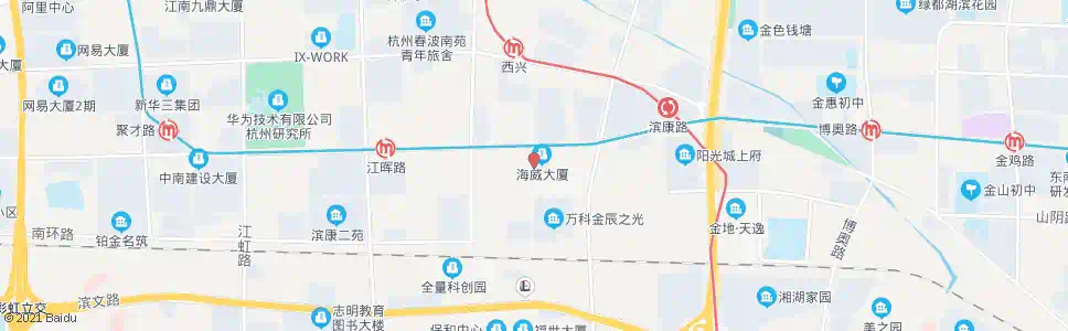 杭州滨康路西陵路口_公交站地图_杭州公交_妙搜公交查询2025