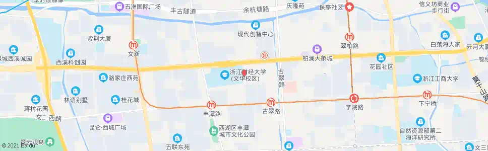 杭州益乐路文一西路口_公交站地图_杭州公交_妙搜公交查询2025