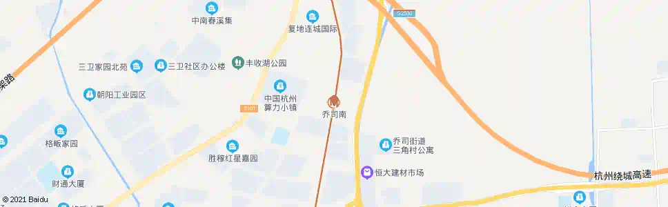 杭州乔司南站_公交站地图_杭州公交_妙搜公交查询2025