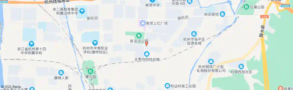 杭州龙腾街塘康路口_公交站地图_杭州公交_妙搜公交查询2025