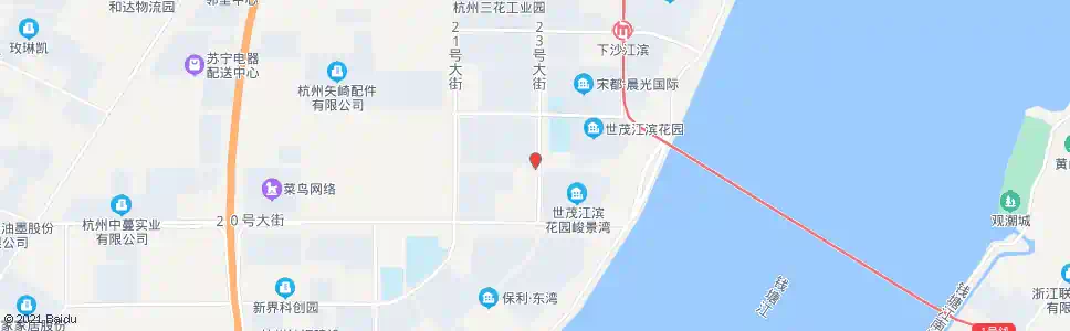 杭州十八号大街二十三号路口_公交站地图_杭州公交_妙搜公交查询2025