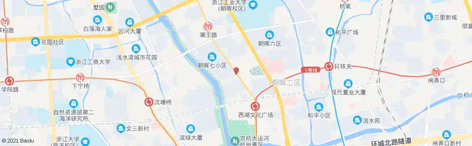 杭州朝晖三区_公交站地图_杭州公交_妙搜公交查询2025