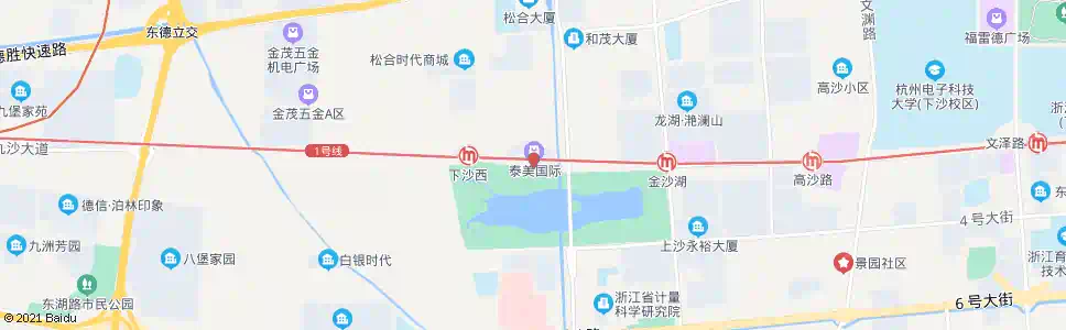 杭州金沙大道幸福南路口_公交站地图_杭州公交_妙搜公交查询2025