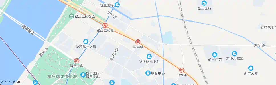 杭州盈丰路站_公交站地图_杭州公交_妙搜公交查询2025