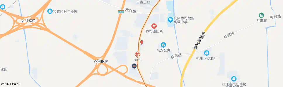 杭州乔司街道_公交站地图_杭州公交_妙搜公交查询2025