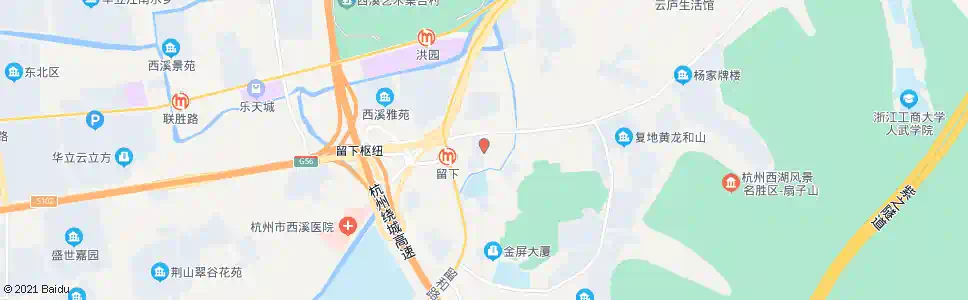 杭州留下老街_公交站地图_杭州公交_妙搜公交查询2025