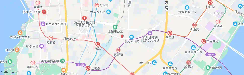 杭州商教苑_公交站地图_杭州公交_妙搜公交查询2025