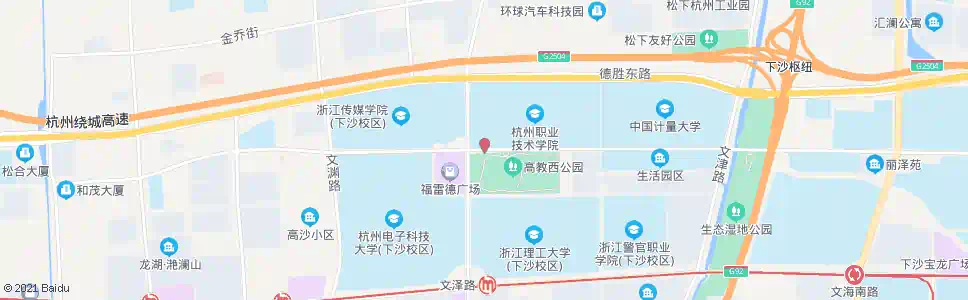 杭州学源街文泽路口(BRT)_公交站地图_杭州公交_妙搜公交查询2025
