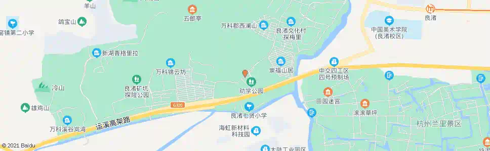 杭州安吉路良渚学校_公交站地图_杭州公交_妙搜公交查询2025