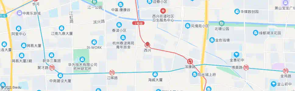 杭州地铁西兴站_公交站地图_杭州公交_妙搜公交查询2025