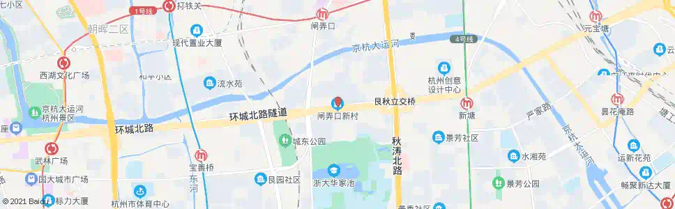 杭州闸弄口新村(BRT)_公交站地图_杭州公交_妙搜公交查询2025