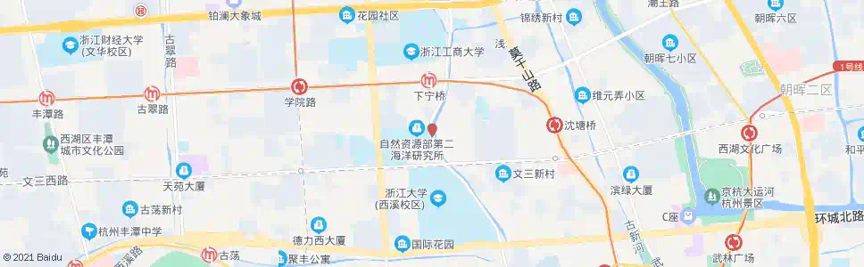 杭州海洋二所_公交站地图_杭州公交_妙搜公交查询2025