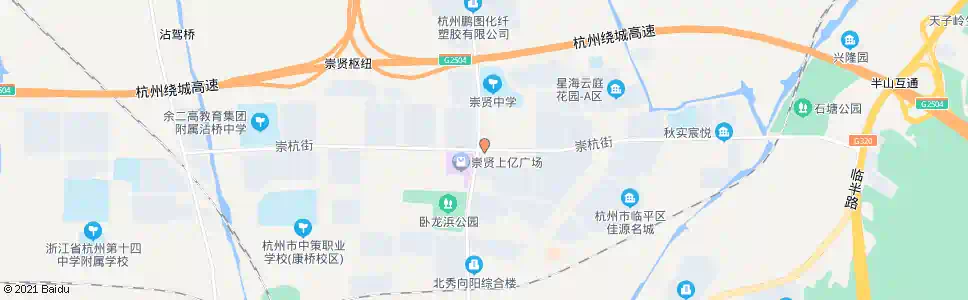 杭州崇杭街塘康路口_公交站地图_杭州公交_妙搜公交查询2025