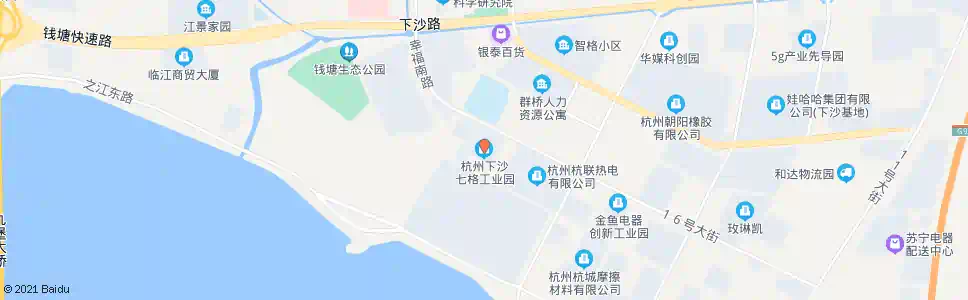 杭州七格工业园区_公交站地图_杭州公交_妙搜公交查询2025