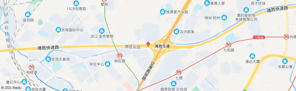 杭州德胜路药香路口_公交站地图_杭州公交_妙搜公交查询2025