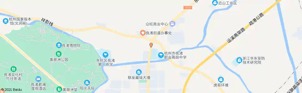 杭州良渚小学_公交站地图_杭州公交_妙搜公交查询2025