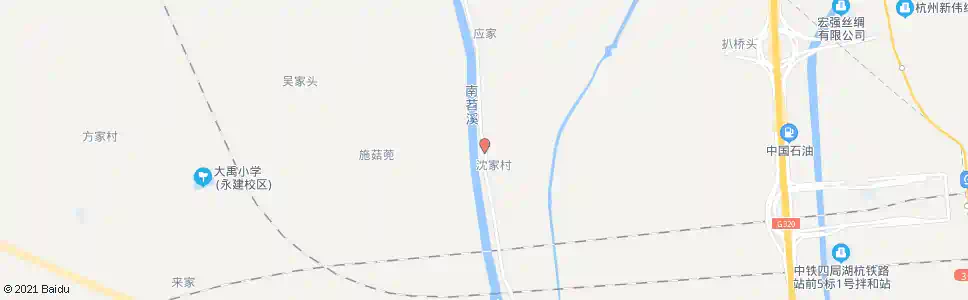 杭州沈家村(余杭区)_公交站地图_杭州公交_妙搜公交查询2025