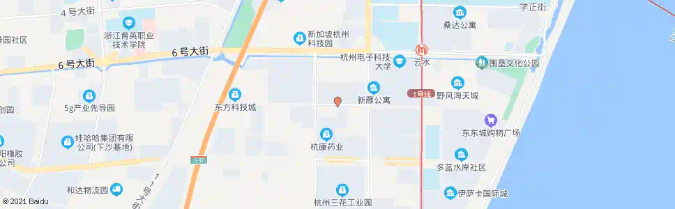 杭州十号大街二十一号路口_公交站地图_杭州公交_妙搜公交查询2025