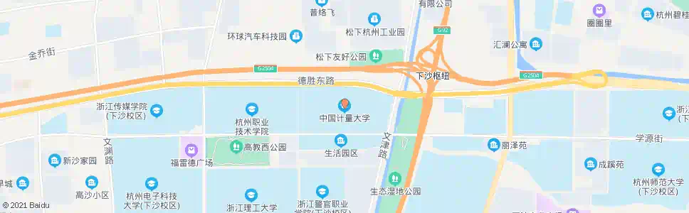 杭州中国计量学院_公交站地图_杭州公交_妙搜公交查询2025