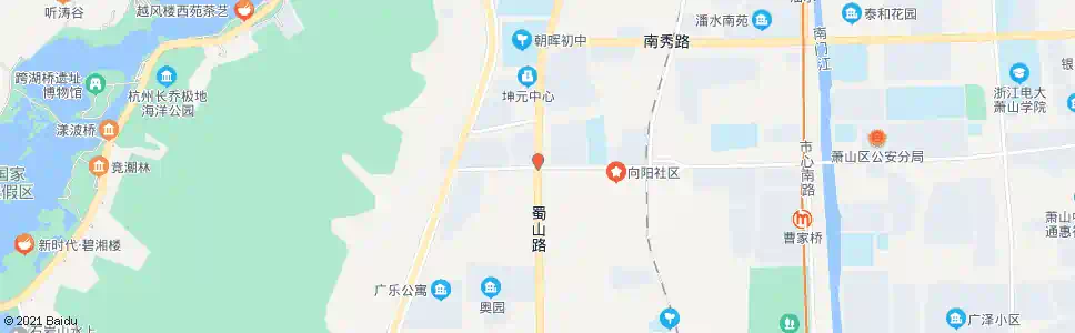 杭州蜀山路晨晖路口_公交站地图_杭州公交_妙搜公交查询2025