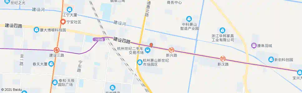 杭州建设四路兴园路口_公交站地图_杭州公交_妙搜公交查询2025