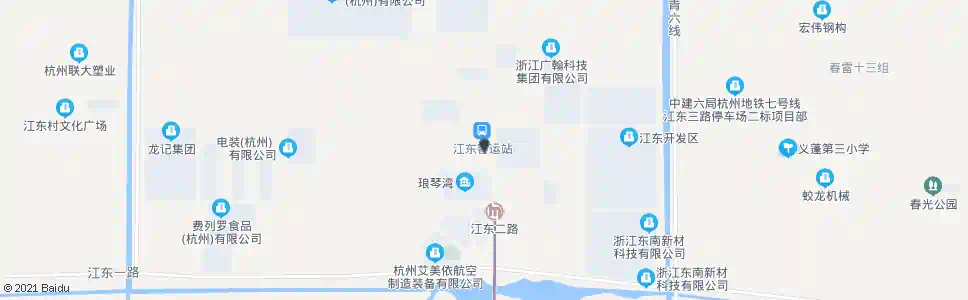 杭州大江东管委会(brt)_公交站地图_杭州公交_妙搜公交查询2025
