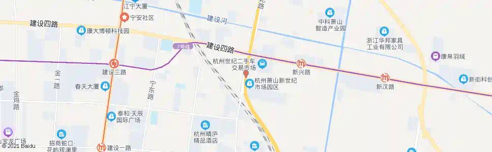 杭州新世纪市场园区公交站_公交站地图_杭州公交_妙搜公交查询2025