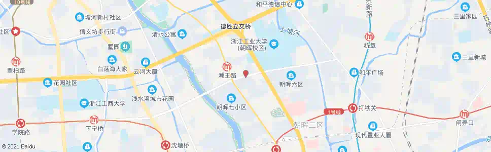 杭州朝晖八区南_公交站地图_杭州公交_妙搜公交查询2025