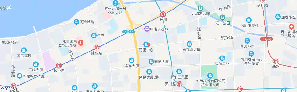杭州滨兴路时代大道口_公交站地图_杭州公交_妙搜公交查询2025