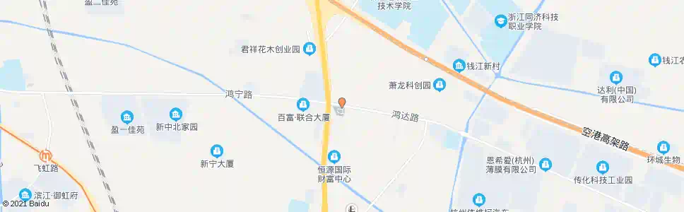 杭州鸿达路口_公交站地图_杭州公交_妙搜公交查询2025