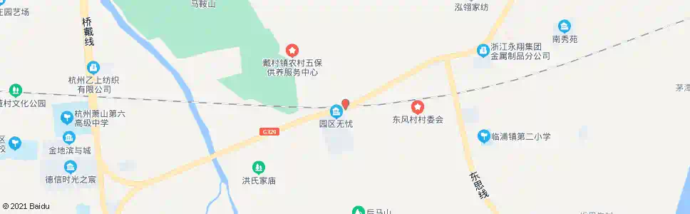 杭州何潼埠(东风村)_公交站地图_杭州公交_妙搜公交查询2025
