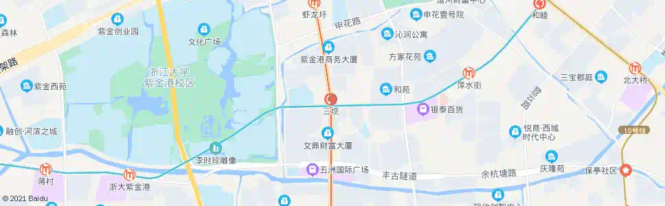 杭州三条坝_公交站地图_杭州公交_妙搜公交查询2025