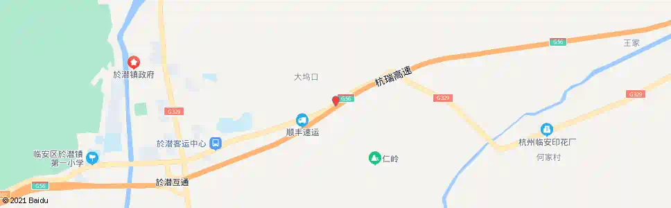 杭州严家口_公交站地图_杭州公交_妙搜公交查询2025