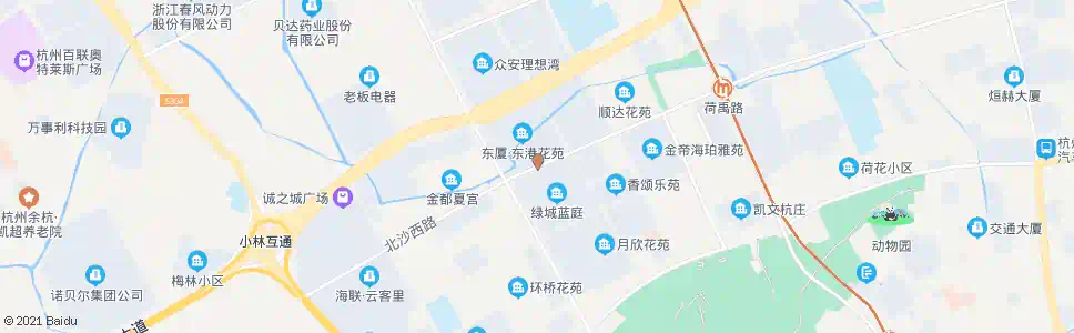杭州北沙路星河路口_公交站地图_杭州公交_妙搜公交查询2025