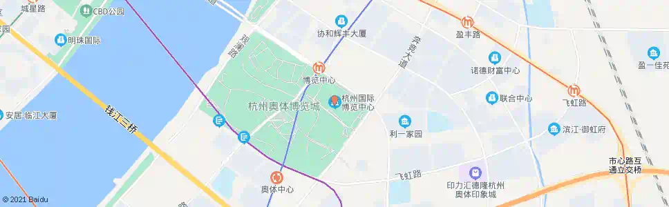 杭州杭州国际博览中心_公交站地图_杭州公交_妙搜公交查询2025