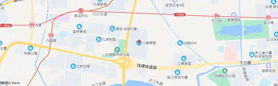 杭州八堡小区_公交站地图_杭州公交_妙搜公交查询2025