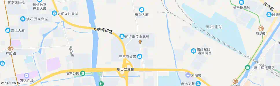 杭州瓜山北苑_公交站地图_杭州公交_妙搜公交查询2025