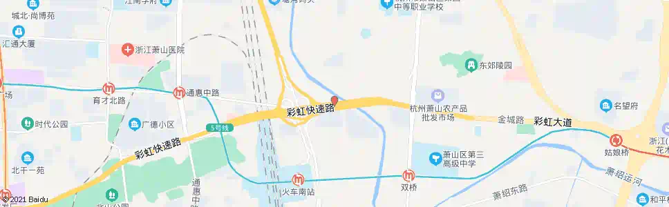 杭州长山头村南_公交站地图_杭州公交_妙搜公交查询2025