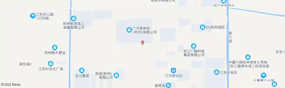 杭州江东四路青西二路口_公交站地图_杭州公交_妙搜公交查询2025