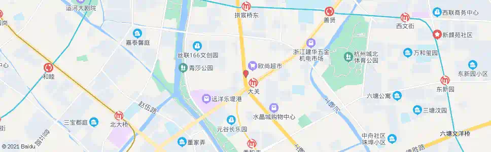 杭州大关北(上塘路)_公交站地图_杭州公交_妙搜公交查询2025