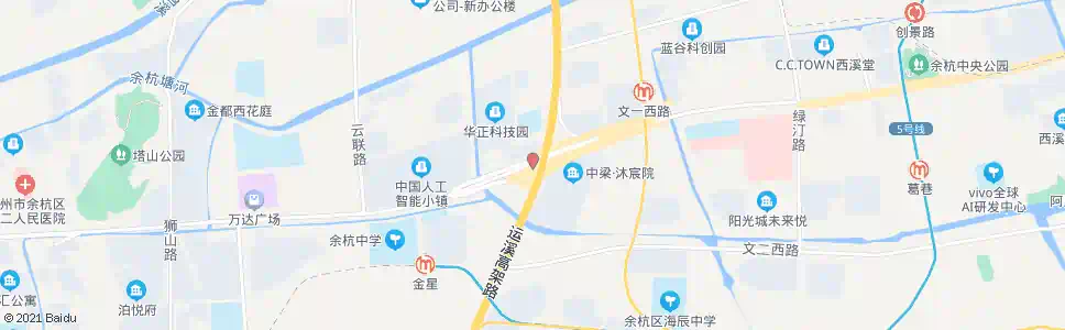 杭州文一西路东西大道口_公交站地图_杭州公交_妙搜公交查询2025