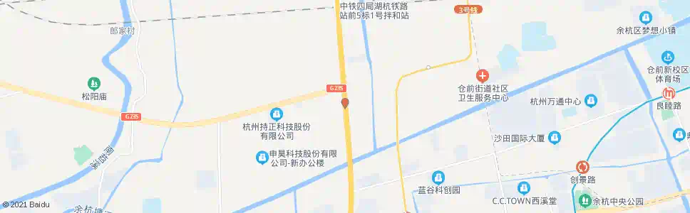 杭州仓前路口_公交站地图_杭州公交_妙搜公交查询2025